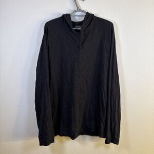 Vince Men Lightweight Pullover Hoodie Top Size XL X-Large Black Cotton